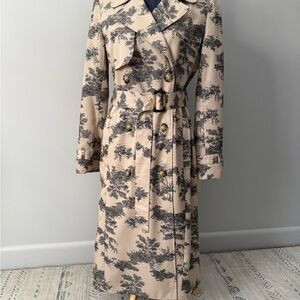 INC International Concepts Beige and Black Patterned Coat